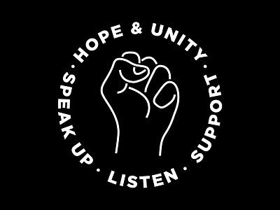 Hope & Unity badge black lives matter blm brand hope logo logo design unity