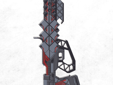 Outbreak Perfected Art destiny 2 gun illustration lineart linework offset