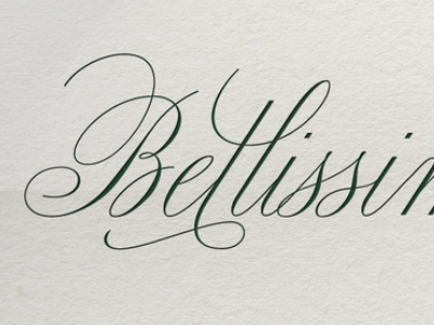Bellissima lettering sudtipos typefaces