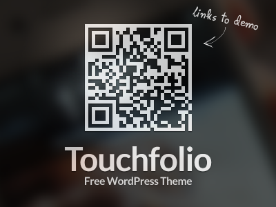 Touchfolio - Free WordPress Theme barcode css3 freebie gallery html5 qr responsive site theme