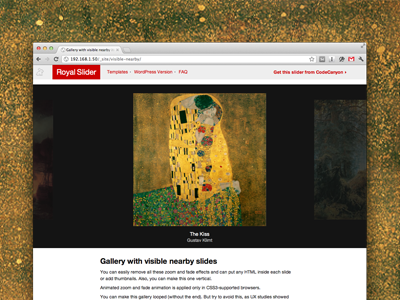 New RoyalSlider - Full-Width Gallery image gallery layout site slider web design