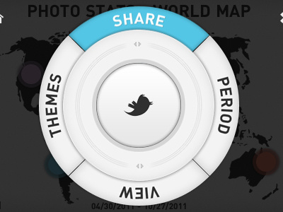 Photo Stats Menu iphone menu share twitter ui