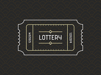 Lottery Ticket illustration lottery stroked ticket