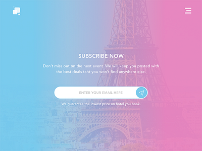 Subscribe daily ui fancy subscribe travel