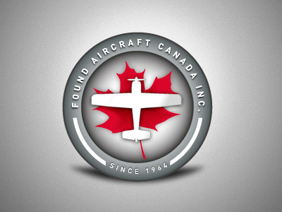 Found Aircraft - logo badge aircraft badge canada leaf logo plane token