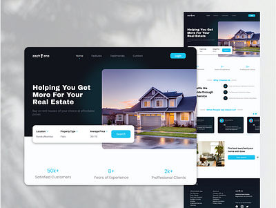 Real Estate website Ui Design dailyui design figma graphic design landing weboage ui