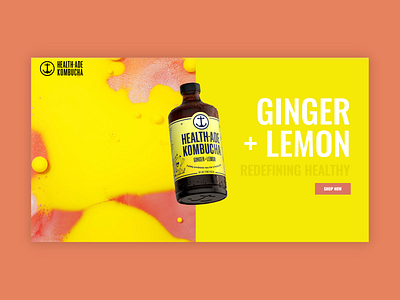 Health-Ade Kombucha Website Landing Page Mockup design graphic design web design web development website website design