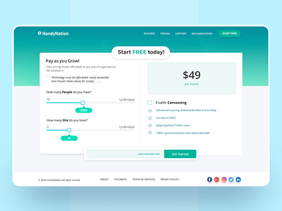 Pricing I HandyNation Website [Live] 😇 colorful landing landing page ui optomize page pricing pricing page pricing plans pricing table subscription website