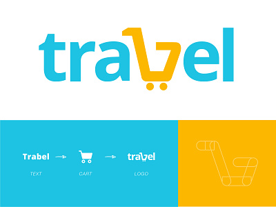 Trabel Logo brand branding custom type design ecommerce logo funky illustrator letter logo logo logo designer mark symbol travel logo typography