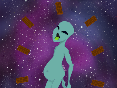 Alien characterdesign design icon illustration