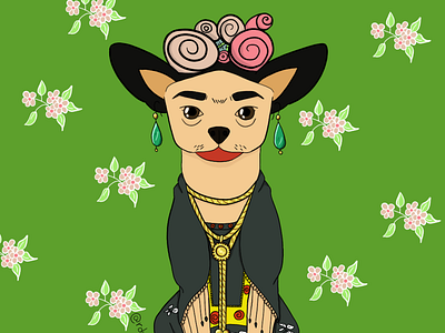 Frida Cão characterdesign design icon illustration