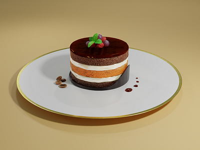 Coffee Cake 🍰☕ 3d 3d blender 3d illustration app blender cakes case study coffee coffee cakes design dessert booking app desserts graphic design illustration mobile ui ui design uiux