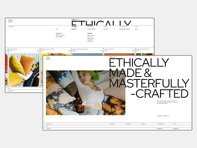 Suay Sew Shop craft ecommerce interface minimal minimalistic pillow shop store typography ui ux ux web website