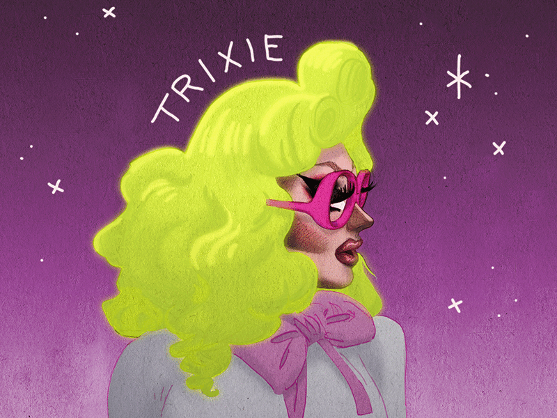 Trixie GIF animation drawing gif illustration portrait