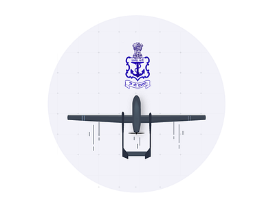 IAI Heron - Squadron Crest for the Indian Navy drone illustrator navy