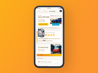 My Shell Loyalty App - My Garage