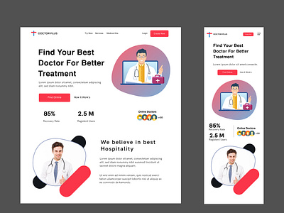 Medical Doctor Web and Mobile User Interface Design