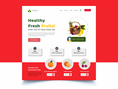 Organic Fresh Food Landing Page User Interface Template