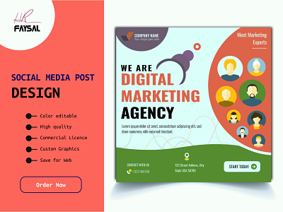 Creative Digital Marketing Agency Social Media Post Design