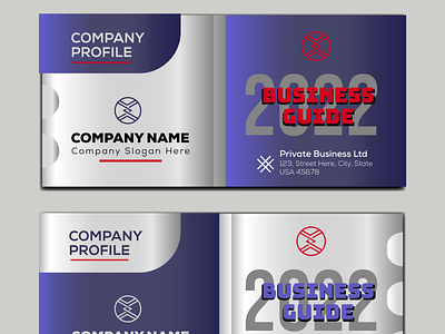 Business Guide Company Profile Template annual report book cover branding business 2022 business guide business profile company profile flat design graphic design hard cover postcard report trendy web