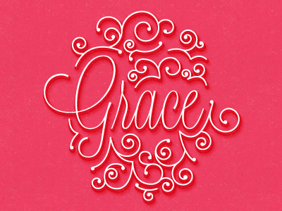 Grace grace pink print shadow slshirts swirl texture type typography