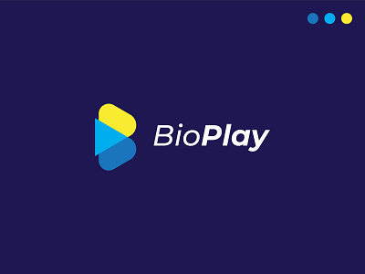 BioPlay App Logo Branding | B letter Media and Video player Logo