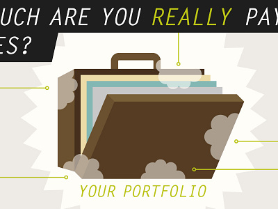 Portfolio Fees Infographic briefcase business infographic money portfolio vector