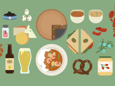 Favorite Foods food illustration infographic vector