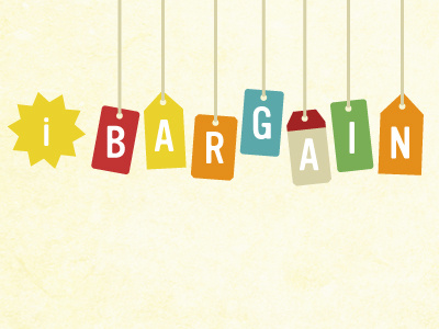 iBargain pricetag sale tag texture vector