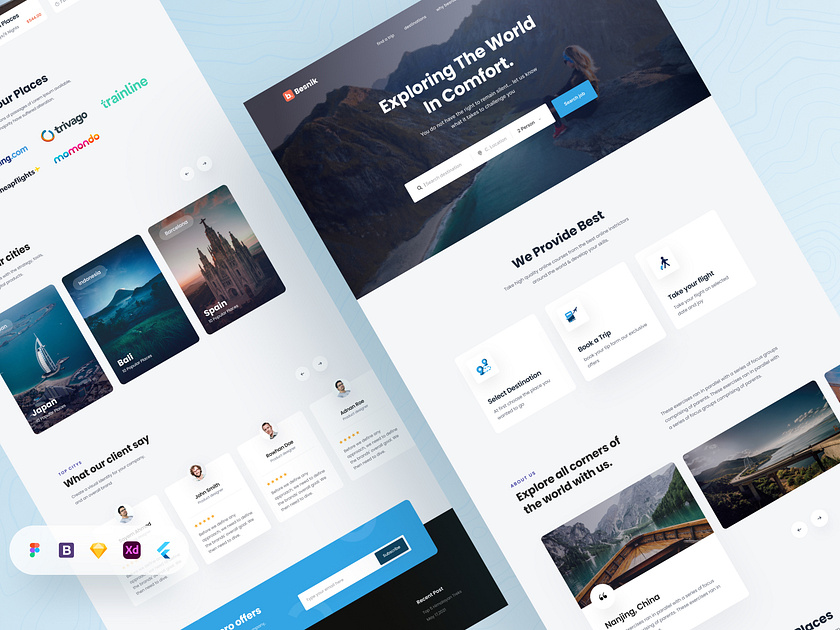 Travel-Agency Landing Page. by UIHUT - UI UX Design Agency on Dribbble