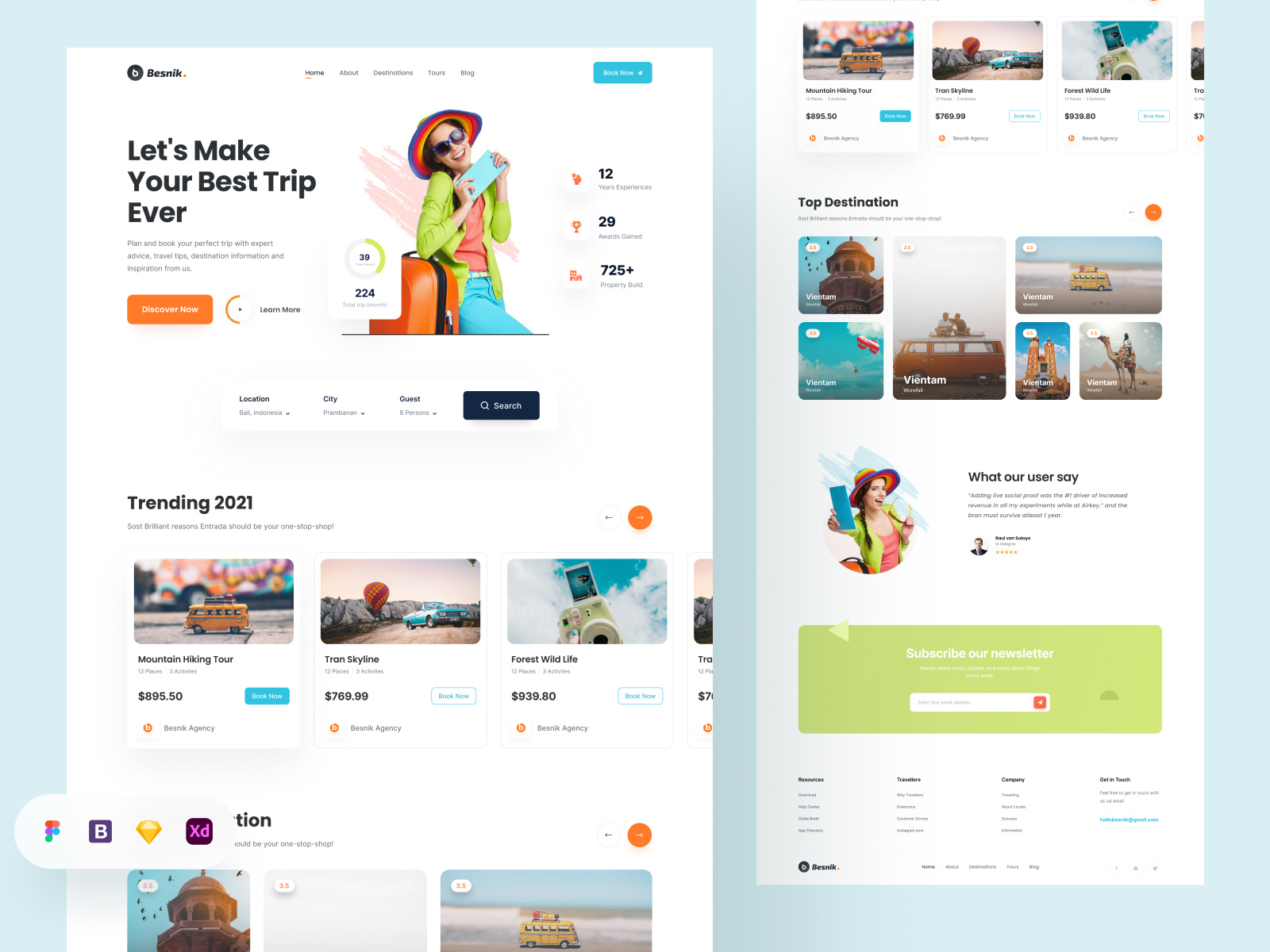 Safe Tour Landing Page. by UIHUT - UI UX Design Agency on Dribbble