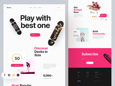 Skateboard Landing Page.