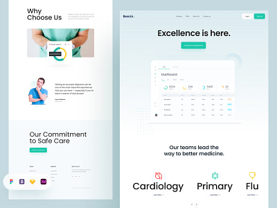 Medical Landing Page. branding doctor doctor landingpage free ui resource hospital landingpage landing page landing page resource medical medical landingpage saas saas landingpage ui resource uihut web design web ui website design