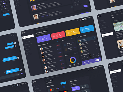 Doct - Doctor’s Directory Web App Ui Kit color dark ui dashboard dashboard ui kit doctor dashboard doctor web app free ui resource ui design ui resource uihut ux design visual design web app ui kit