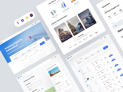 TripGuide - Booking Web App UI Kit agency booking booking webapp booking website car car booking flight booking free ui kit free ui resource hotel hotel booking landing page resource ui kit ui resource uihut uikit web web app web application web ui