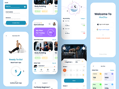 Heal You - Fitness App UI Kit