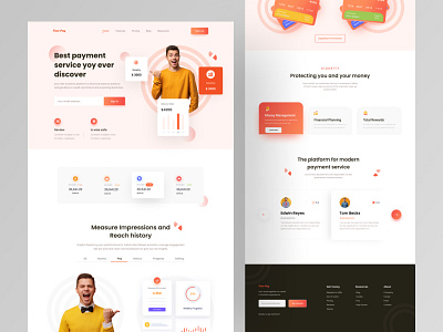 Online Payment Website Design bill credit finance finance website fintech landing page landing page design money online payment website pay pay bill payment ui ui resource uihut ux website website design website template