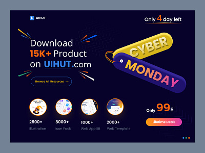 Cyber Monday 2021 black friday cyber monday cyber monday 2021 design free ui resource header ui ui resource uihut web design web ui