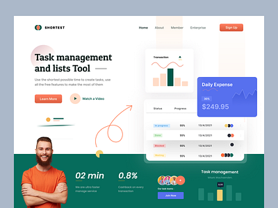 Task Management Website Design design free ui resource header task management ui resource uihut web design web ui