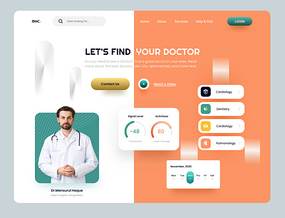 Health Care Website Design design doctor free ui resource header hospital ui ui resource uihut web design web ui