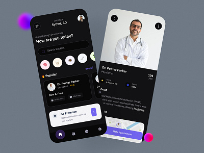 Savior Care - Doctor App UI Design app design app screen app ui app ui kit apps design doctorappui kit mobile app ui ui ui design ui resource uihut