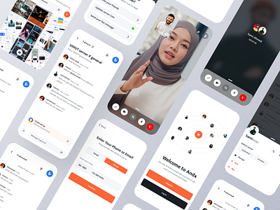 Communication Platform App UI Kit app design app uikit apps free ui resource ui resource uihut