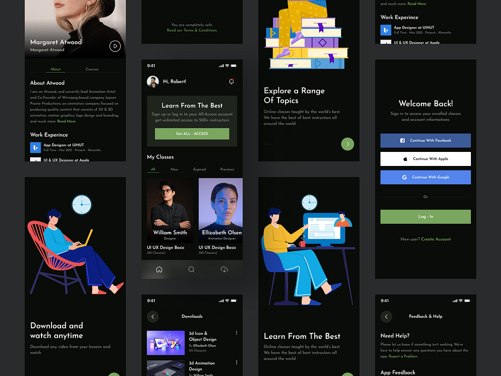 Learning App UI KIT Study Sense by UIHUT UI UX Design Agency on