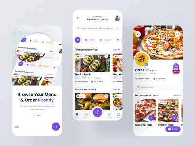 Food Delivery App UI KIT - Eat Up app app design app ui app ui kit color food food app food delivery app ui design ui kits ui resource uihut