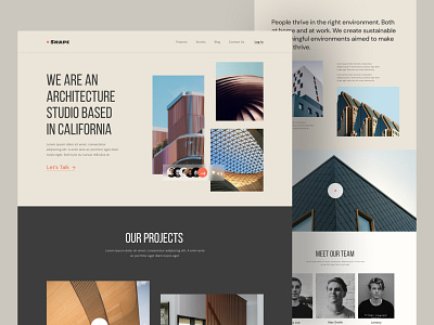 Architecture Website Design - Shape architecture design home shape web design landing page landing page resource ui resource uihut web design web template web ui website