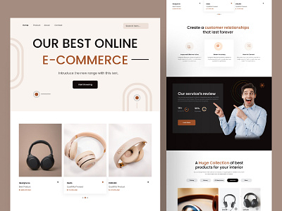 Online Sale Product Landing page design design free ui resource landing page landing page resource ui resource uihut web design web template web ui