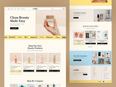 Beauty Product Website Design beauty beauty landing page figma design free ui resource landing page resource ui resource uihut web design web resources web template web ui