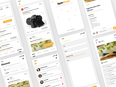 Symblogs app design ui