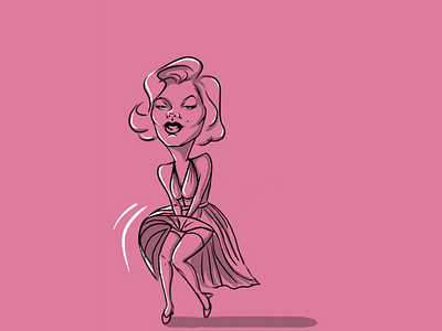 Marilyn Monroe autodesksketchbook caricature digitalart fanart illustration mobile app