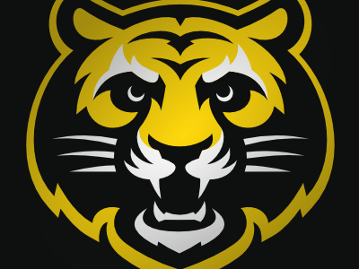 Tiger cat logo sports tiger yellow